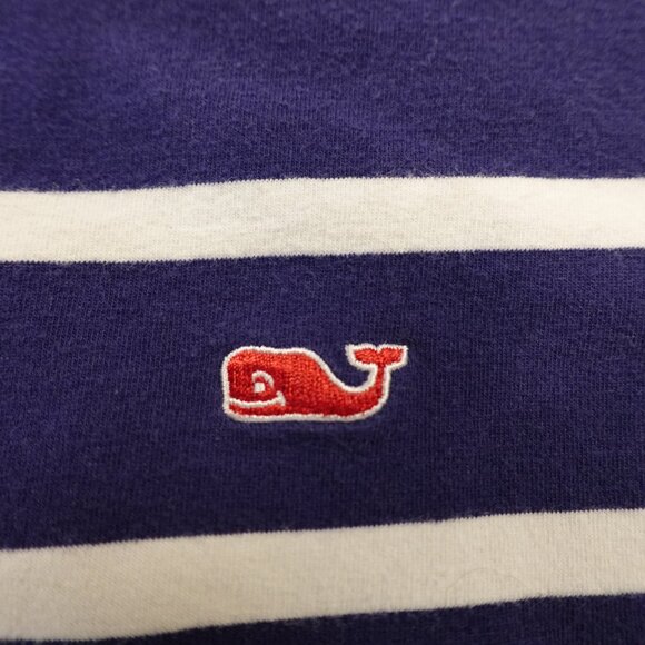 Vineyard Vines for Target Striped Polo Shirt Men’s Large Navy Blue White Whale - Picture 3 of 8